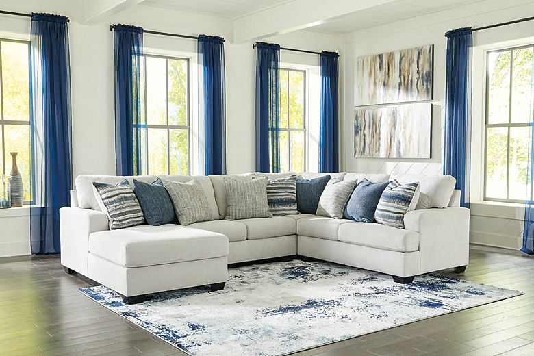Ashley furniture white sectional deals