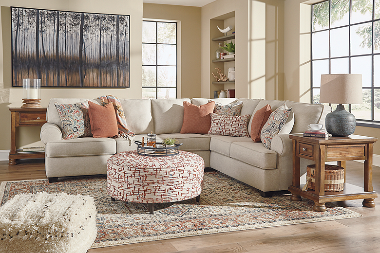 Ashley furniture outlet linen sectional