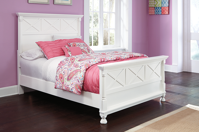 Kaslyn Panel Bed (Youth) White (B502-SI) - Main Image