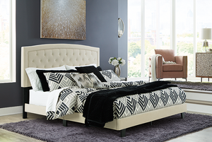 Adelloni Upholstered Bed Cream B080 SI InspireLiving
