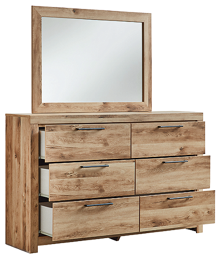 Tan dresser with on sale mirror