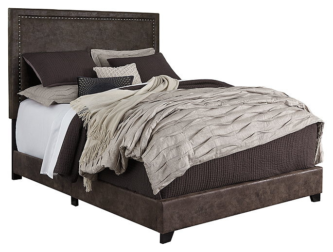 Dolante Upholstered Bed Brown B130 SI InspireLiving