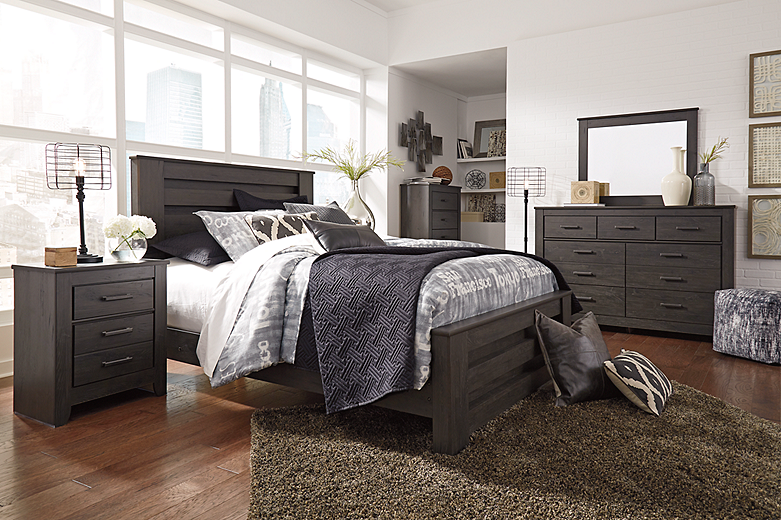 Ashley furniture black nightstand discount