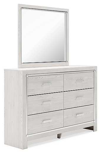 Black and white dresser on sale with mirror
