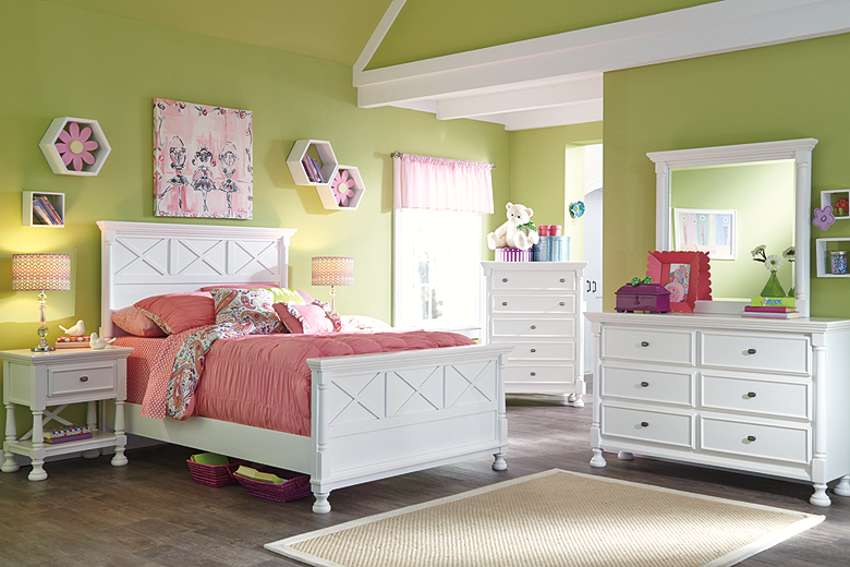 Kaslyn Twin over Twin Bunk Bed Youth White B502B15 SI InspireLiving