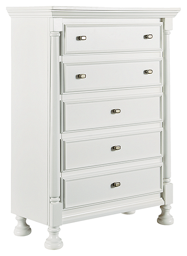 Kaslyn Chest of Drawers (Youth) White (B502-45-SI) InspireLiving