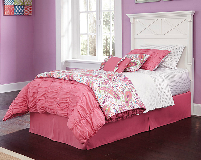 Kaslyn Panel Headboard (Youth) White (B502-SI) InspireLiving