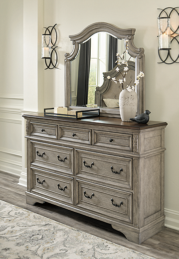 Gray dresser and mirror deals