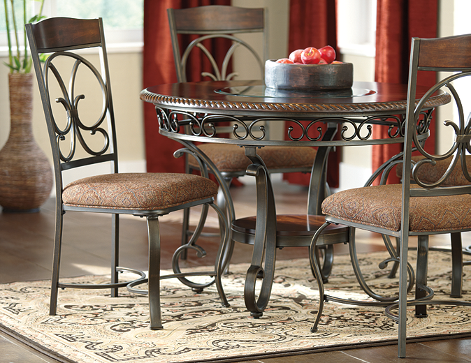 Ashley furniture wrought cheap iron dining set