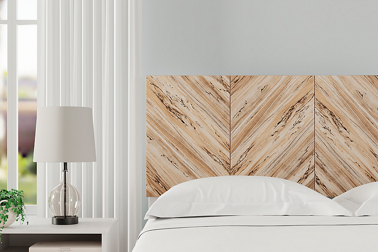 Piperton Panel Headboard Two tone Brown White EB1221 157 SI