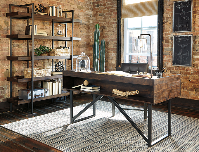 Industrial style home office desk deals