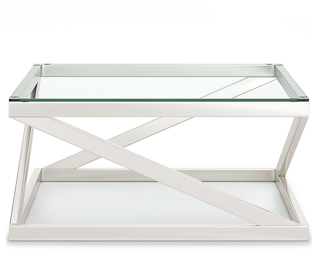 Coylin Coffee Table Brushed Nickel Finish T136 8 SI