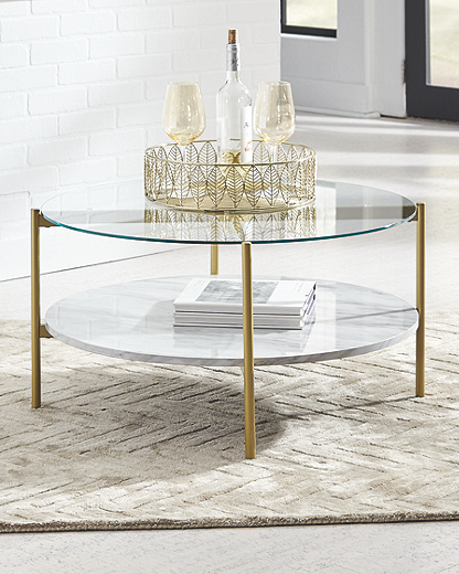 Wynora Coffee Table White Gold T192 8 SI InspireLiving