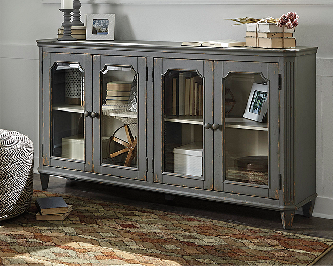 Grey accent cabinet deals