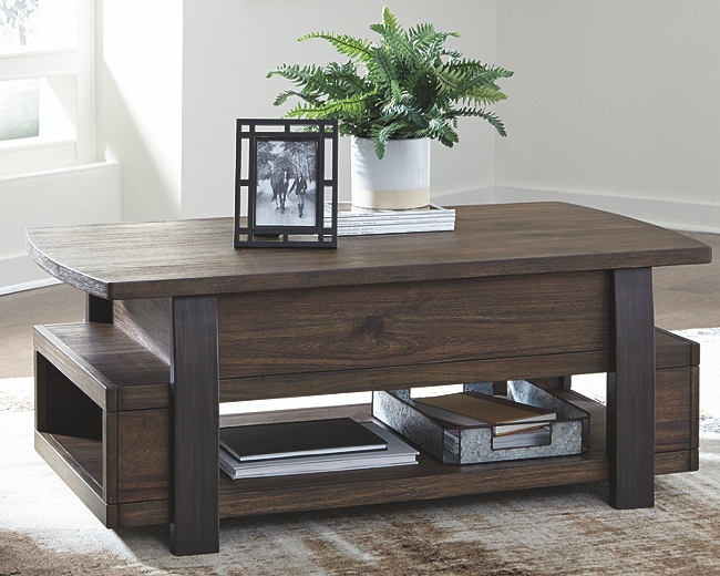 Vailbry Coffee Table with Lift Top Brown T758 9 SI InspireLiving