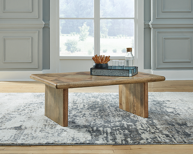 Light wood sofa shop table