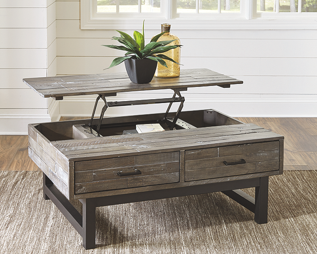 Mondoro Coffee Table with Lift Top Grayish Brown T891 9 SI