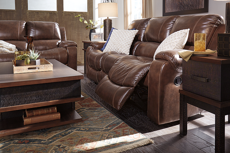 Ashley rackingburg reclining sofa sale