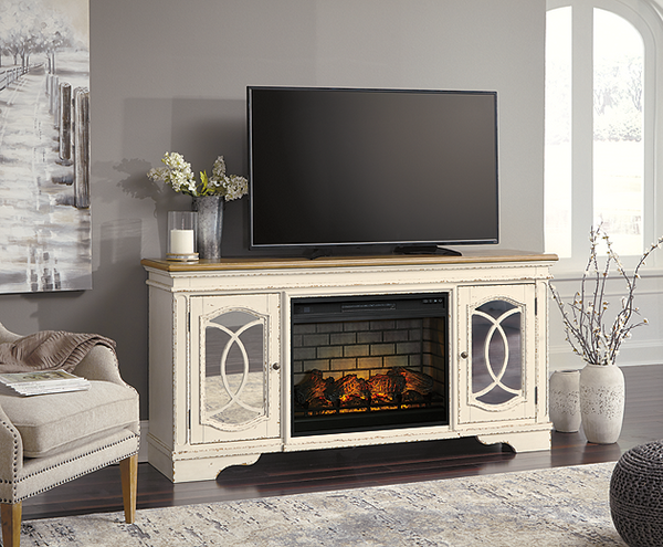 Two tone fireplace tv stand deals